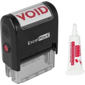 imageExcelMark Void Self Inking Rubber Stamp  Red Ink ExcelMark A1539 Stamp Plus 5cc Refill Ink