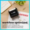 imageExcelMark Entered  SelfInking Rubber Stamp  A1539 Red Ink
