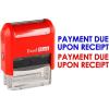 imageExcelMark Payment Due Upon Receipt  SelfInking TwoColor Rubber Office Stamp  Red and Blue Ink