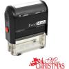 imageExcelMark SelfInking Christmas Rubber Stamp  Merry Christmas  RED Ink