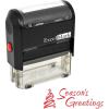 imageExcelMark SelfInking Christmas Rubber Stamp  Seasons Greetings  Red Ink