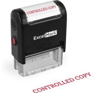 imageExcelMark Controlled Copy Self Inking Rubber Stamp  Red Ink A1539