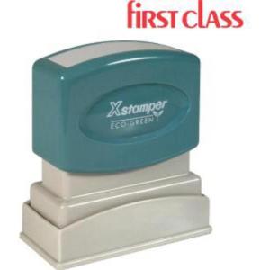 imageXstamperR OneColor Title Stamp PreInked First Class Red