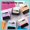 image:imageExcelMark Custom Signature Stamp  Vibrant Colors amp Patterns  Upload Your Own Image Black MountPeach Mount