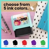 image:imageExcelMark Custom Signature Stamp  Vibrant Colors amp Patterns  Upload Your Own Image Black MountPeach Mount