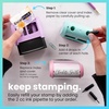 image:imageExcelMark Custom Signature Stamp  Vibrant Colors amp Patterns  Upload Your Own Image Black MountPeach Mount