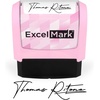 image:imageExcelMark Custom Signature Stamp  Vibrant Colors amp Patterns  Upload Your Own Image Black MountPink Mount