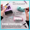 image:imageExcelMark Custom Signature Stamp  Vibrant Colors amp Patterns  Upload Your Own Image Black MountViolet Mount