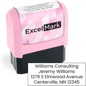 image:imageExcelMark Custom Signature Stamp  Vibrant Colors amp Patterns  Upload Your Own Image Black MountPink Mount