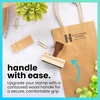 image:imageExcelMark Custom Logo Stamp  Personalized Wood Rubber Stamp  Upload Your Own Image 4x61x25