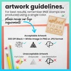 image:imageExcelMark Custom Logo Stamp  Personalized Wood Rubber Stamp  Upload Your Own Image 4x62x2