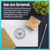 image:imageExcelMark Custom Logo Stamp  Personalized Wood Rubber Stamp  Upload Your Own Image 4x62x2