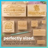 image:imageExcelMark Custom Logo Stamp  Personalized Wood Rubber Stamp  Upload Your Own Image 4x62x4