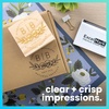 image:imageExcelMark Custom Logo Stamp  Personalized Wood Rubber Stamp  Upload Your Own Image 4x63x3