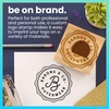 image:imageExcelMark Custom Logo Stamp  Personalized Wood Rubber Stamp  Upload Your Own Image 4x64x4