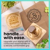image:imageExcelMark Custom Logo Stamp  Personalized Wood Rubber Stamp  Upload Your Own Image 4x64x4