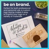 image:imageExcelMark Custom Logo Stamp  Personalized Wood Rubber Stamp  Upload Your Own Image 4x64x6