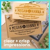 image:imageExcelMark Custom Logo Stamp  Personalized Wood Rubber Stamp  Upload Your Own Image 4x64x8