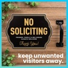 image:imageExcelMark No Soliciting Sign  10 x 75 WeatherResistant Sign Built for Outdoor Use  Place On Door No Yard StakeNo Yard Stake