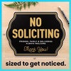image:imageExcelMark No Soliciting Sign  10 x 75 WeatherResistant Sign Built for Outdoor Use  Place On Door No Yard StakeNo Yard Stake