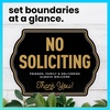 image:imageExcelMark No Soliciting Sign  10 x 75 WeatherResistant Sign Built for Outdoor Use  Place On Door No Yard StakeYard Stake