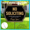 image:imageExcelMark No Soliciting Sign  10 x 75 WeatherResistant Sign Built for Outdoor Use  Place On Door No Yard StakeYard Stake