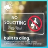 image:imageExcelMark No Soliciting Window Stickers  3 x 7 Transparent Vinyl Sticker Sign  Select From Sticky Front or Sticky Back For Interior or Exterior Use  Pack of 3 InteriorWhiteRed Exterior Cling