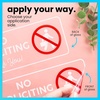 image:imageExcelMark No Soliciting Window Stickers  3 x 7 Transparent Vinyl Sticker Sign  Select From Sticky Front or Sticky Back For Interior or Exterior Use  Pack of 3 InteriorWhiteRed Exterior Cling
