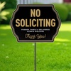image:imageExcelMark No Soliciting Sign  10 x 75 WeatherResistant Sign Built for Outdoor Use  Place On Door No Yard StakeYard Stake