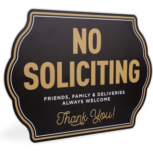 image:imageExcelMark No Soliciting Sign  10 x 75 WeatherResistant Sign Built for Outdoor Use  Place On Door No Yard StakeNo Yard Stake