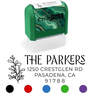 image:imageExcelMark Custom Return Address Stamp Navy Regency Arch  Custom Return Address Stamp with Elegant Designs Vibrant Colors amp Patterns  Perfect for Mail Invitations amp GiftsGreen Mount