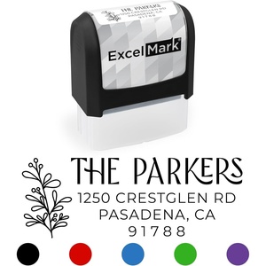 image:imageExcelMark Custom Return Address Stamp Navy Regency Arch  Custom Return Address Stamp with Elegant Designs Vibrant Colors amp Patterns  Perfect for Mail Invitations amp GiftsBlack Mount