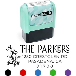 image:imageExcelMark Custom Return Address Stamp Navy Regency Arch  Custom Return Address Stamp with Elegant Designs Vibrant Colors amp Patterns  Perfect for Mail Invitations amp GiftsSeafoam Mount