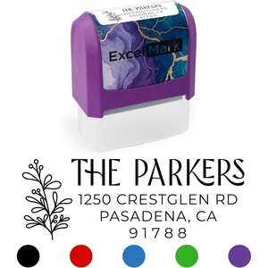 image:imageExcelMark Custom Return Address Stamp Navy Regency Arch  Custom Return Address Stamp with Elegant Designs Vibrant Colors amp Patterns  Perfect for Mail Invitations amp GiftsPurple Mount