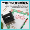 image:imageExcelMark SelfInking Christmas Rubber Stamp  Merry Christmas  Prints in Red Ink