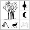 image:imageExcelMark Winter Outdoors  Engraved Wood Rubber Stamp Set  6 Pieces