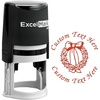 image:imageExcelMark Custom SelfInking Christmas Rubber Stamp  Wreath  Red Ink