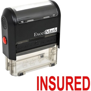image:imageExcelMark INSURED Self Inking Rubber Stamp  Red Ink