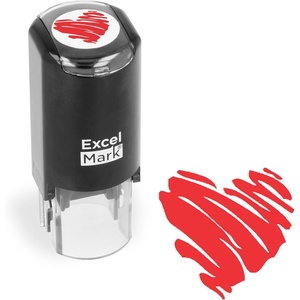 image:imageExcelMark Valentines Day Rubber Stamp Heart Stamp Red Ink