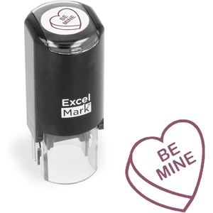 image:imageValentines Day Rubber Stamp  Be Mine Stamp  Purple Ink